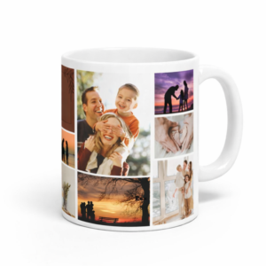 Photo collage printed mugs