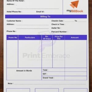 Hotel Bill Books