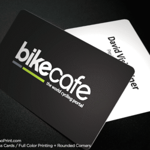 Matte front and back business cards