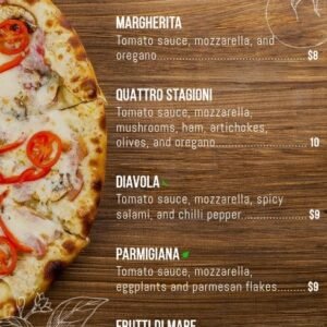 Pizza Menu Cards