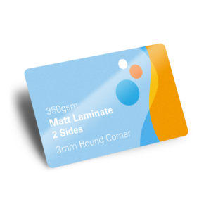 Round corner front and back matte business cards